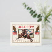 ヴィンテージ7月4日7月4日はがき ポストカード (スタンド正面)