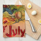 ヴィンテージ7月4日 キッチンタオル (四つ折り)