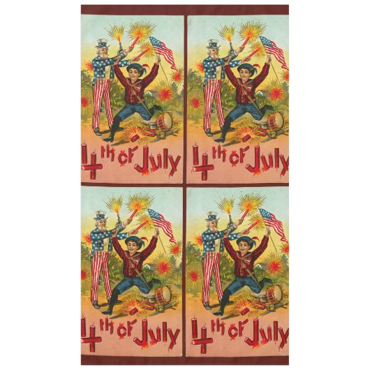 ヴィンテージ7月4日 テーブルクロス (正面)