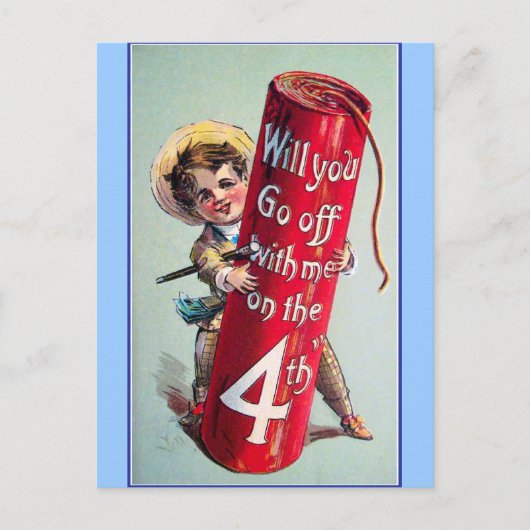 ヴィンテージ7月4日 ポストカード (正面)