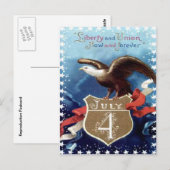 ヴィンテージ7月4日 ポストカード (正面/裏面)