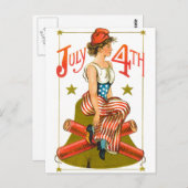 ヴィンテージ7月4日 ポストカード (正面/裏面)