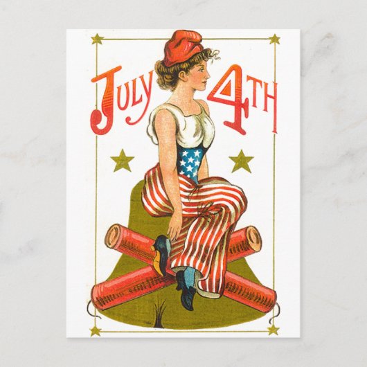 ヴィンテージ7月4日 ポストカード (正面)