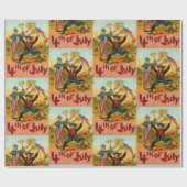 ヴィンテージ7月4日 ラッピングペーパー (フラット)