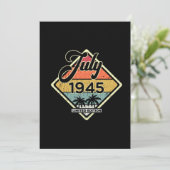 ヴィンテージ7月75年1945年75誕生日ギフト 招待状 (スタンド正面)