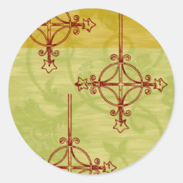 ヴィンテージ70のスタイルクリスマスステッカー ラウンドシール