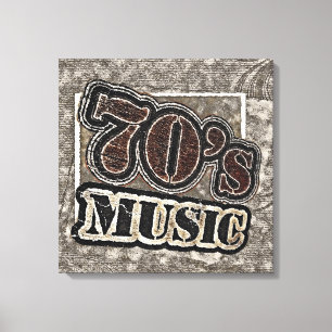 ヴィンテージ70の音楽 – キャンバスプリント