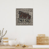 ヴィンテージ70の音楽 – ポスター (キッチン)