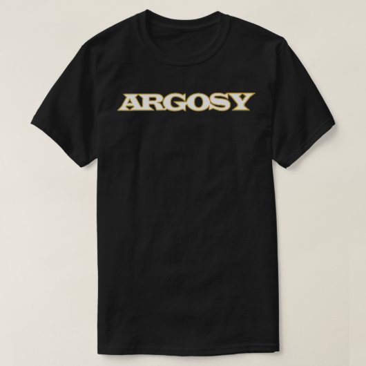 ヴィンテージ70のArgosyハッピーキャンパーレトロRVトレーラー Tシャツ (デザイン正面)