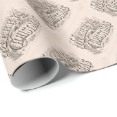 ヴィンテージ70年代のクリスマスラッピング紙 ラッピングペーパー (ロールコーナー)