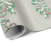 ヴィンテージ70年代のクリスマスラッピング紙 ラッピングペーパー (ロールコーナー)