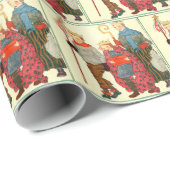 ヴィンテージ70年代のクリスマスラッピング紙 ラッピングペーパー (ロールコーナー)