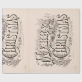 ヴィンテージ70年代のクリスマスラッピング紙 ラッピングペーパー (フラット)