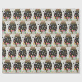 ヴィンテージ70年代のクリスマスラッピング紙 ラッピングペーパー (フラット)