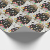 ヴィンテージ70年代のクリスマスラッピング紙 ラッピングペーパー (角)