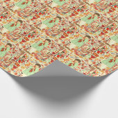 ヴィンテージ70年代のクリスマスラッピング紙 ラッピングペーパー (角)