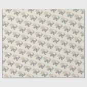 ヴィンテージ70年代のクリスマスラッピング紙 ラッピングペーパー (フラット)