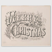 ヴィンテージ70年代のクリスマスラッピング紙 ラッピングペーパー (フラット)