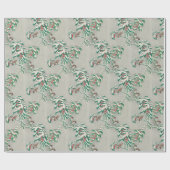 ヴィンテージ70年代のクリスマス包装紙 ラッピングペーパー (フラット)