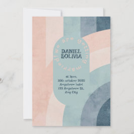 ヴィンテージ70年代レインボーウェディング 招待状