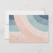 ヴィンテージ70年代レインボー結婚ズ製ブリッドメイド 招待状 (裏面)