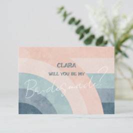 ヴィンテージ70年代レインボー結婚ズ製ブリッドメイド 招待状