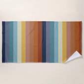 ヴィンテージ70年代60年代のビデオストライプ機器 ビーチタオル (正面)