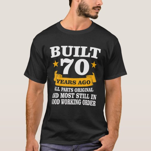 ヴィンテージ70年前すべての部品オリジナル70th tシャツ (正面)