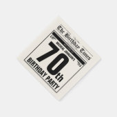 ヴィンテージ70誕生日オールド新聞おもしろいカスタム スタンダードカクテルナプキン (角)