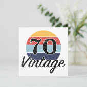 ヴィンテージ70誕生日夕日 カード (スタンド正面)