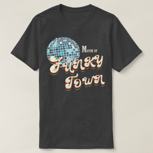 ヴィンテージ70sタウンディスコファンキーボールレトロC Tシャツ (デザイン正面)