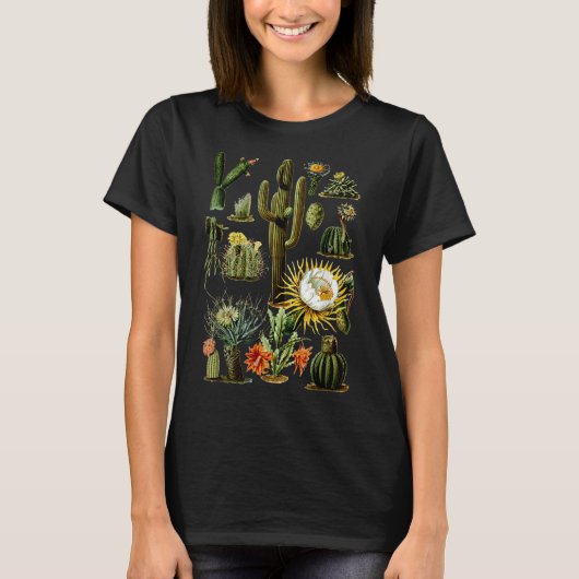 ヴィンテージ70sボホボタニー植物性多汁多肉植物 tシャツ (正面)