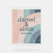 ヴィンテージ70sレインボー結婚ズ アクリルサイン (正面)