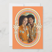 ヴィンテージ70sレトロカラフルGroovy Photo結婚's セーブザデート (裏面)
