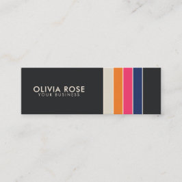 ヴィンテージ70sレトロストライプ数 スキニー名刺