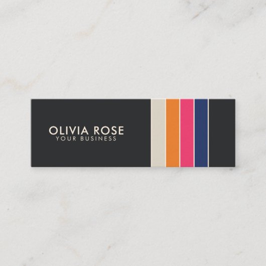 ヴィンテージ70sレトロストライプ数 スキニー名刺 (正面)