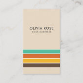 ヴィンテージ70sレトロストライプ数 名刺 (正面)
