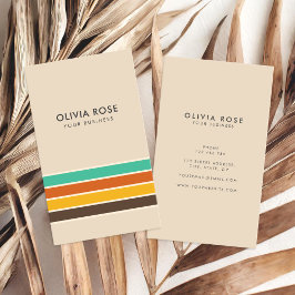 ヴィンテージ70sレトロストライプ数 名刺