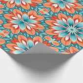 ヴィンテージ70sレトロヒッピースタイルフラワーパワーボホ ラッピングペーパー (角)