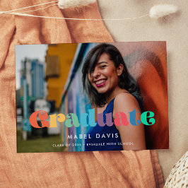 ヴィンテージ70s写真卒業 案内状