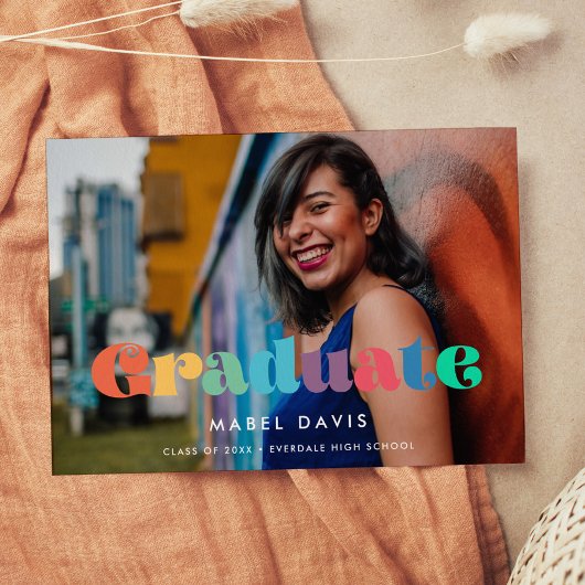 ヴィンテージ70s写真卒業 案内状