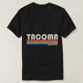 ヴィンテージ70s 80sスタイルタコマWAフード付きスウェットシャツ Tシャツ (デザイン正面)