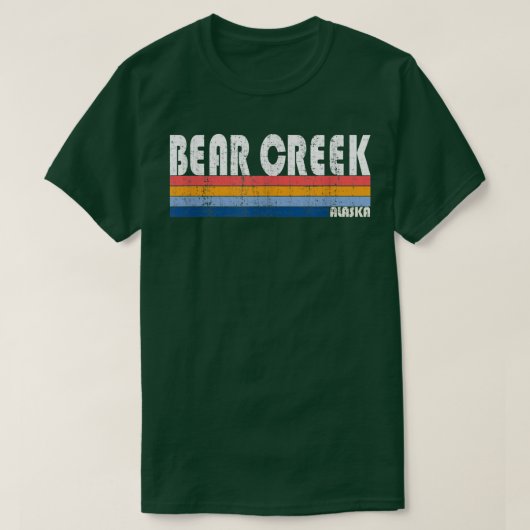ヴィンテージ70s 80sスタイルベアクリーク， AK Tシャツ (デザイン正面)