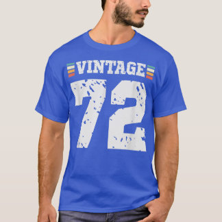 ヴィンテージ72歳ハッピー72番目の誕生日おもしろいスポーツ Tシャツ
