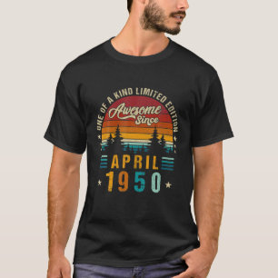 ヴィンテージ72誕生日1950素晴らし年4月以来Epi Tシャツ