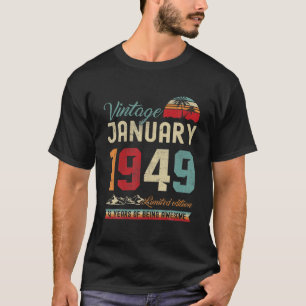 ヴィンテージ73世誕生日1949年1月73歳 Tシャツ