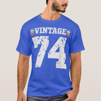 ヴィンテージ74歳ハッピー74th誕生日おもしろいスポーツ tシャツ