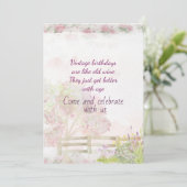 ヴィンテージ75歳の誕生日パーティーの招待状 招待状 (スタンド正面)