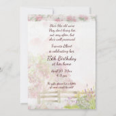 ヴィンテージ75歳の誕生日パーティーの招待状 招待状 (裏面)