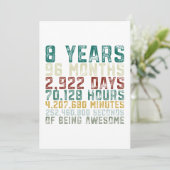 ヴィンテージ8歳8誕生日ボーイガール シーズンカード (スタンド正面)